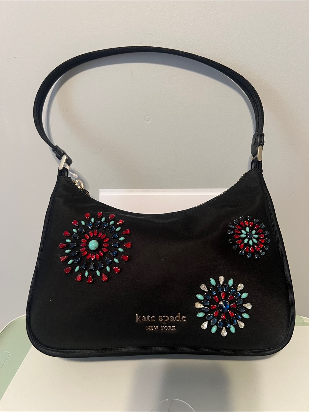 Kate Spade fireworks jeweled shoulder bag